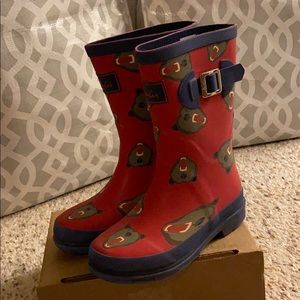 Grizzly bear Joules rain boots